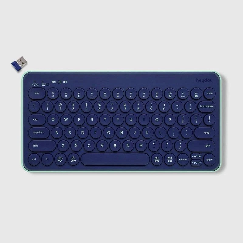 Heyday Wireless Keyboard Bluetooth Navy Blue/Teal Compact