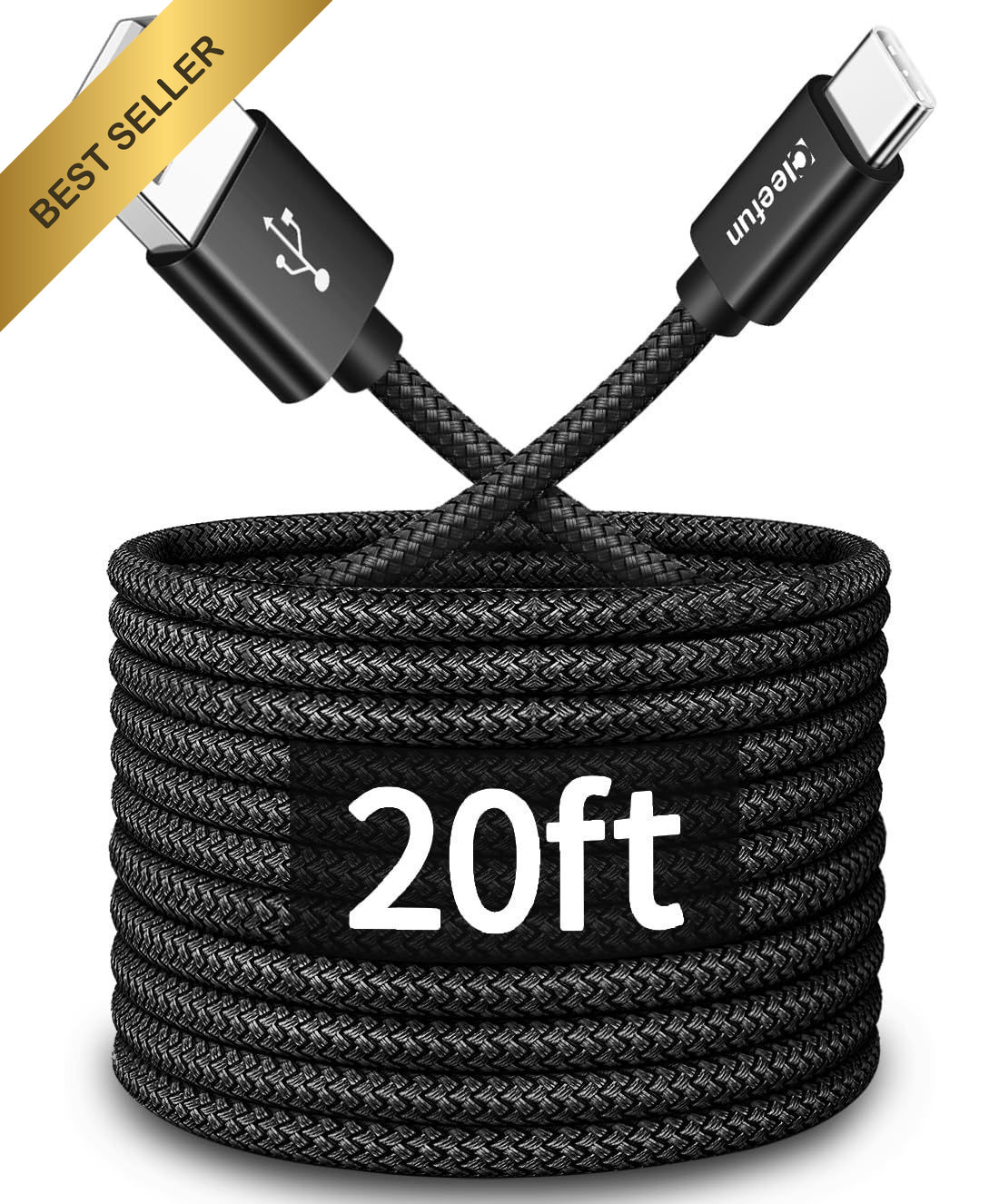 CLEEFUN 20FT Long USB C Cable USB to Type C Charging Cable Fast Charger
