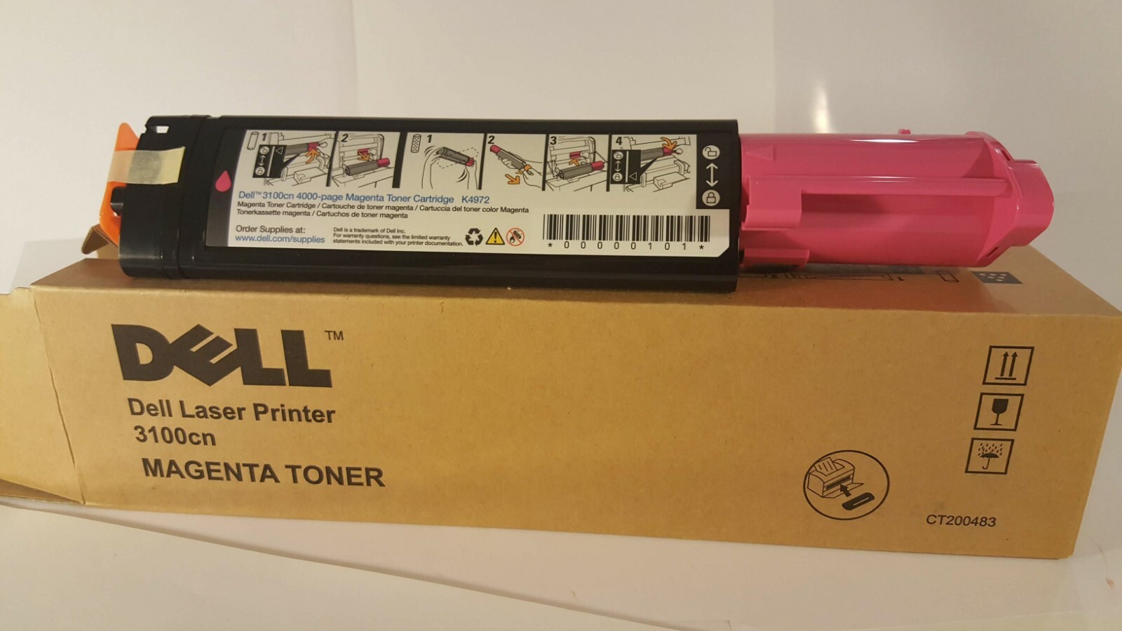 Dell Magenta Toner Cartridge K4972 for Dell 3000/3100cn Genuine NEW NIB
