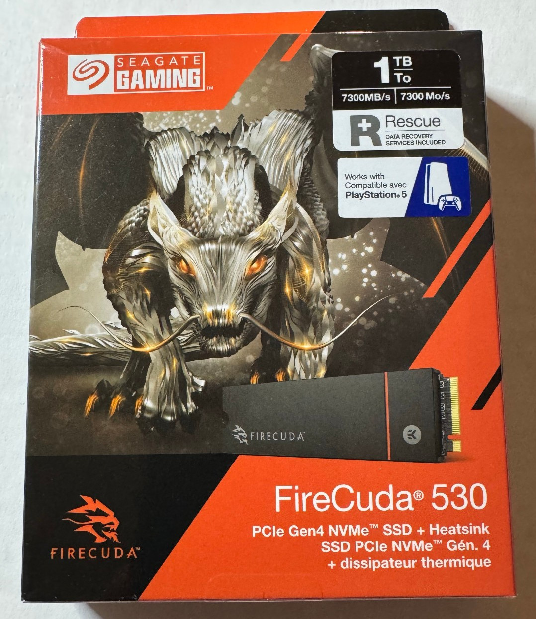 Seagate FireCuda 530 1TB NVMe PCIe Gen4 M.2 SSD w/ Heatsink PS5 New Sealed