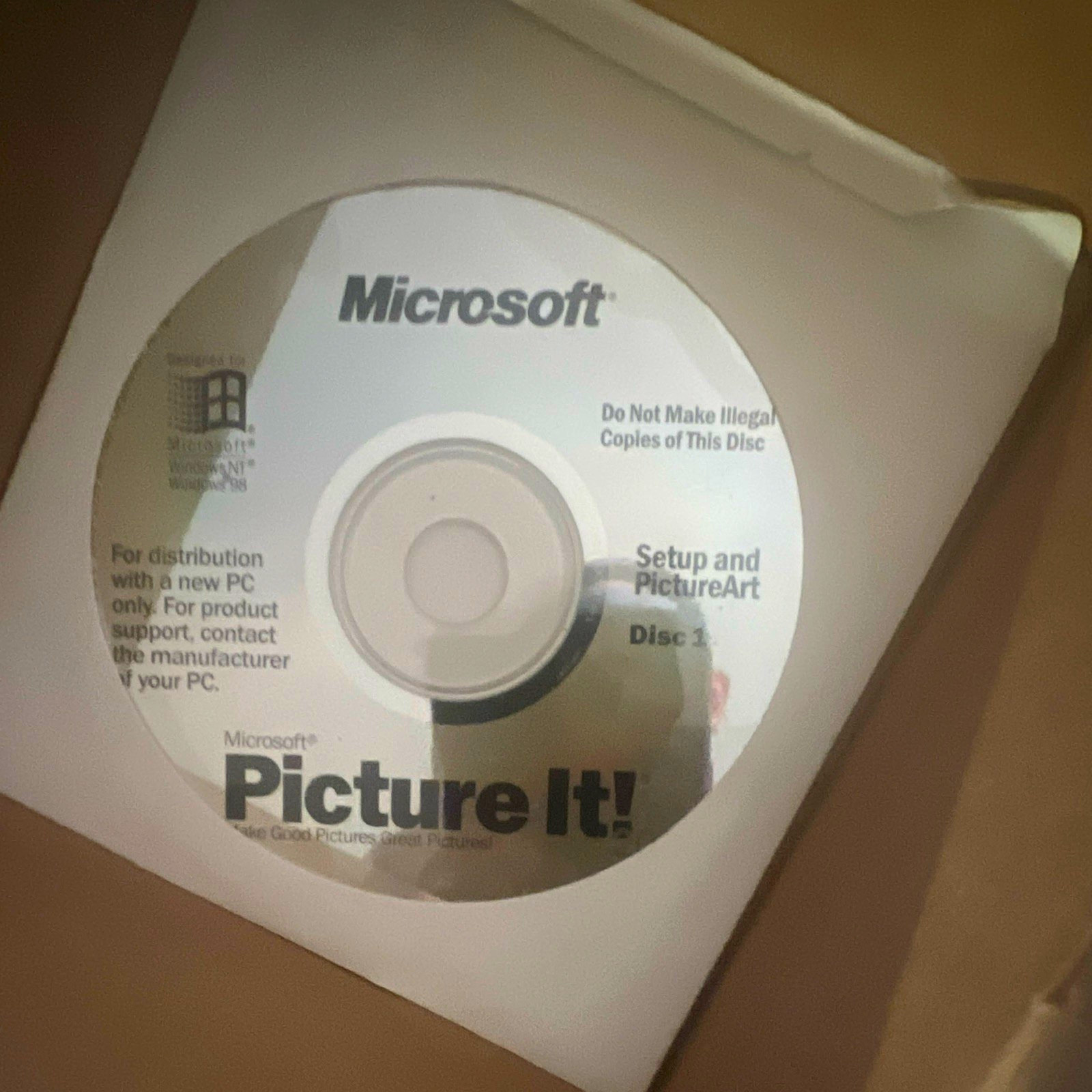 Microsoft Picture It Photo/Image Editing Windows English CD OEM X05-11063