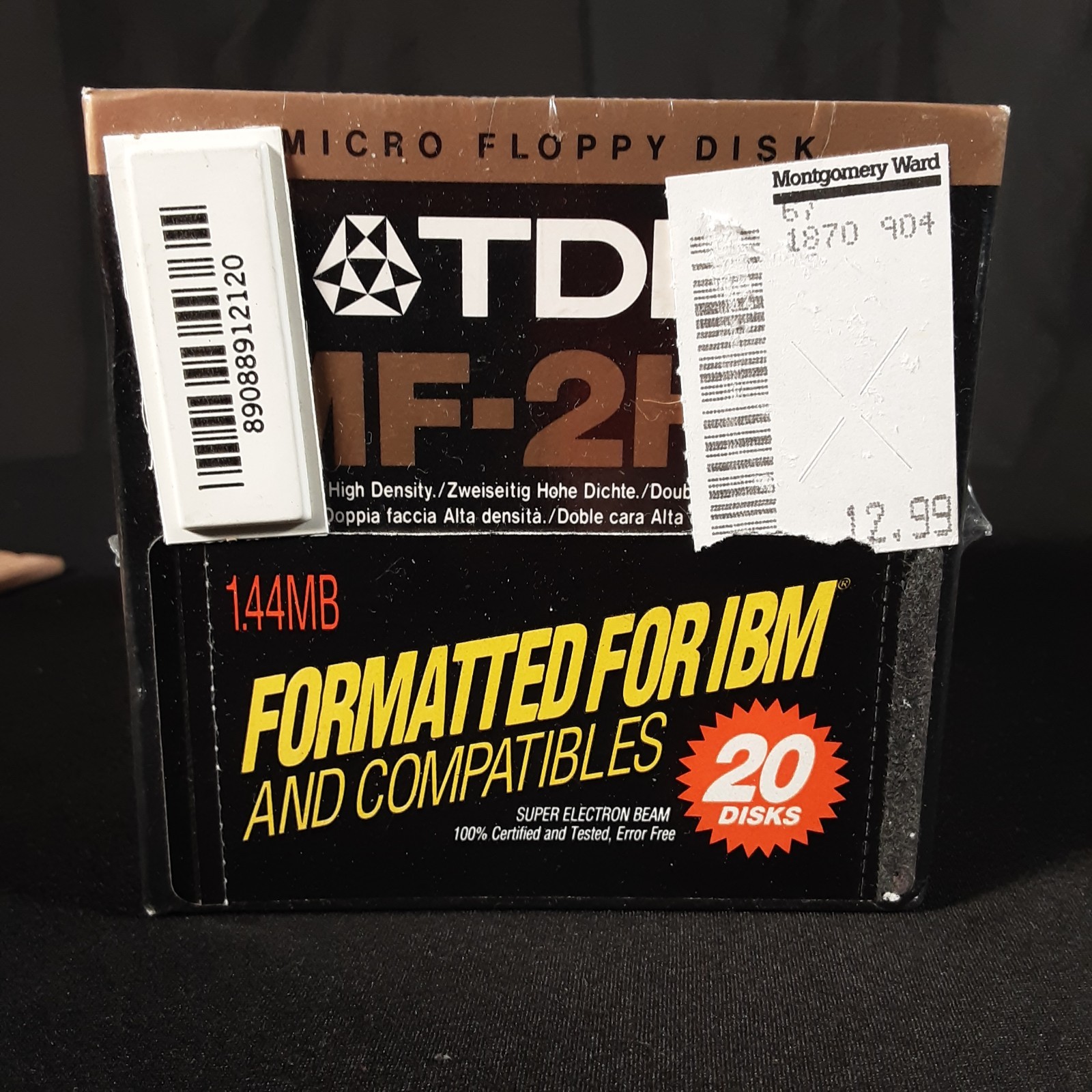NWT Package of 20 TDK MF-2HD Super ED Computer Micro Floppy Discs 1.44MB For IBM