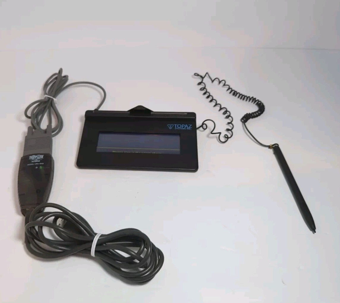Topaz SigLite 1 x 5 T-S460-B-R Signature w Stylus / Tripp-Lite USA-19HS USB D1U5