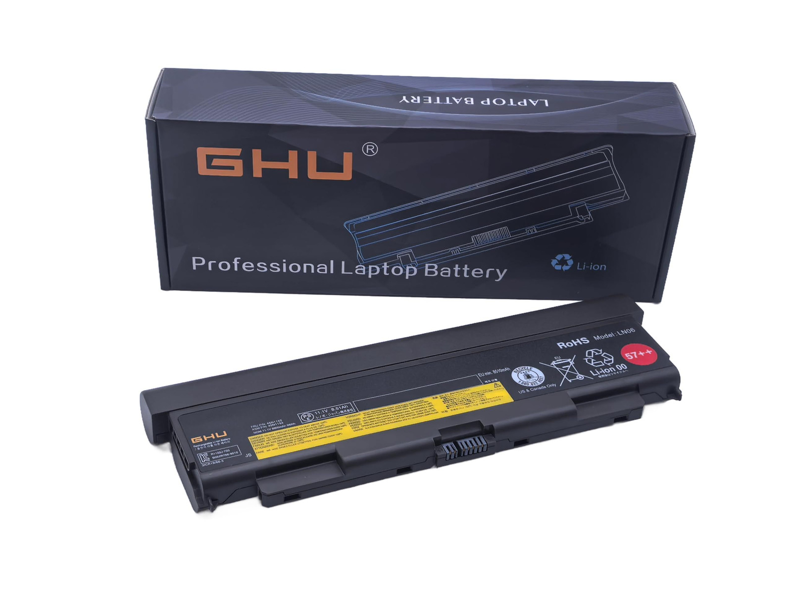 GHU 57++ 9-Cell Battery 98Wh Replacement for Lenovo 9 cell/T440P, Black