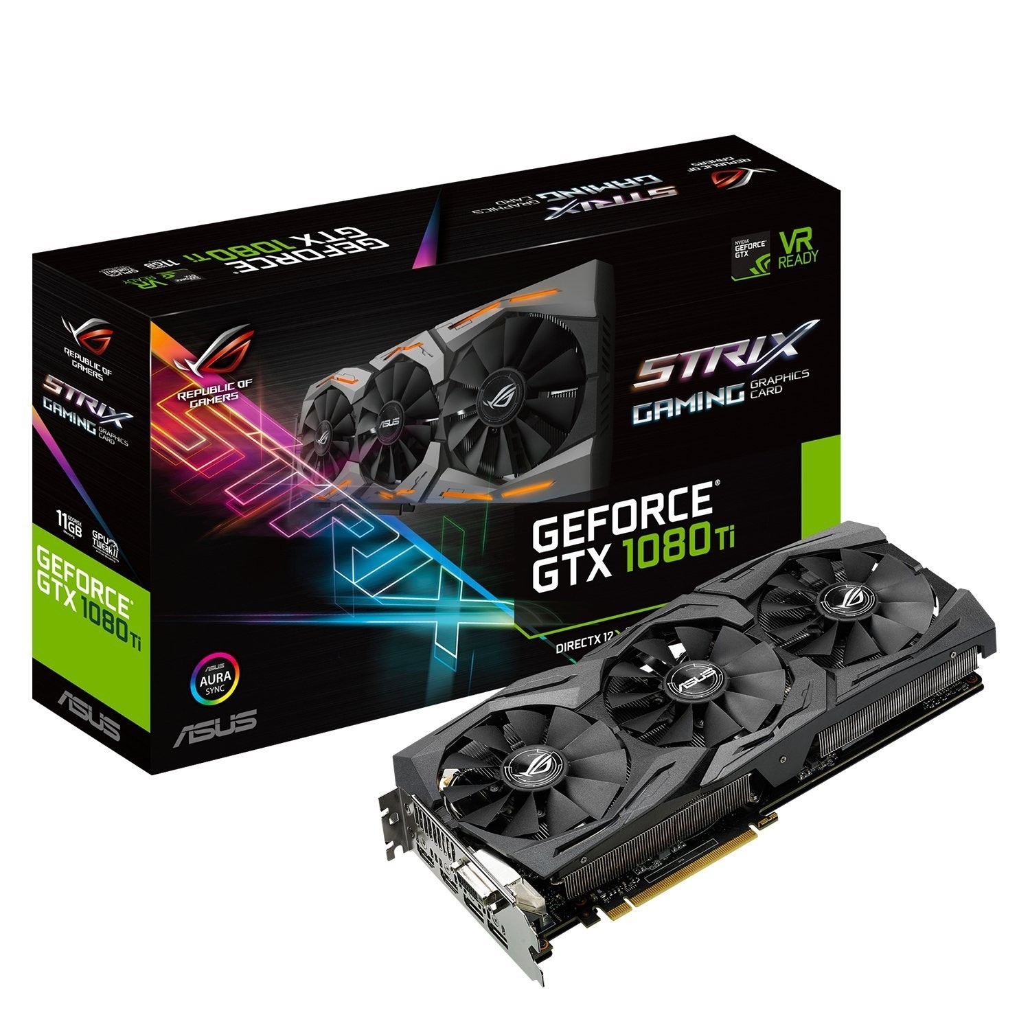 ASUS ROG Strix GeForce GTX 1080 Ti 11GB GDDR5X Graphics Card GPU