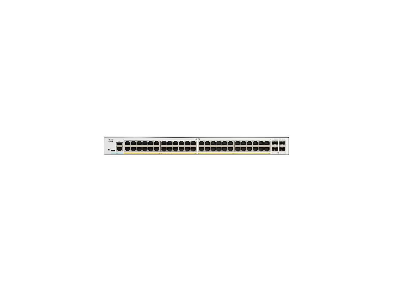48-Port Gigabit Poe+ Managed L3 Network Switch 4X SFP 375W Rack Mount 1300-48P-4