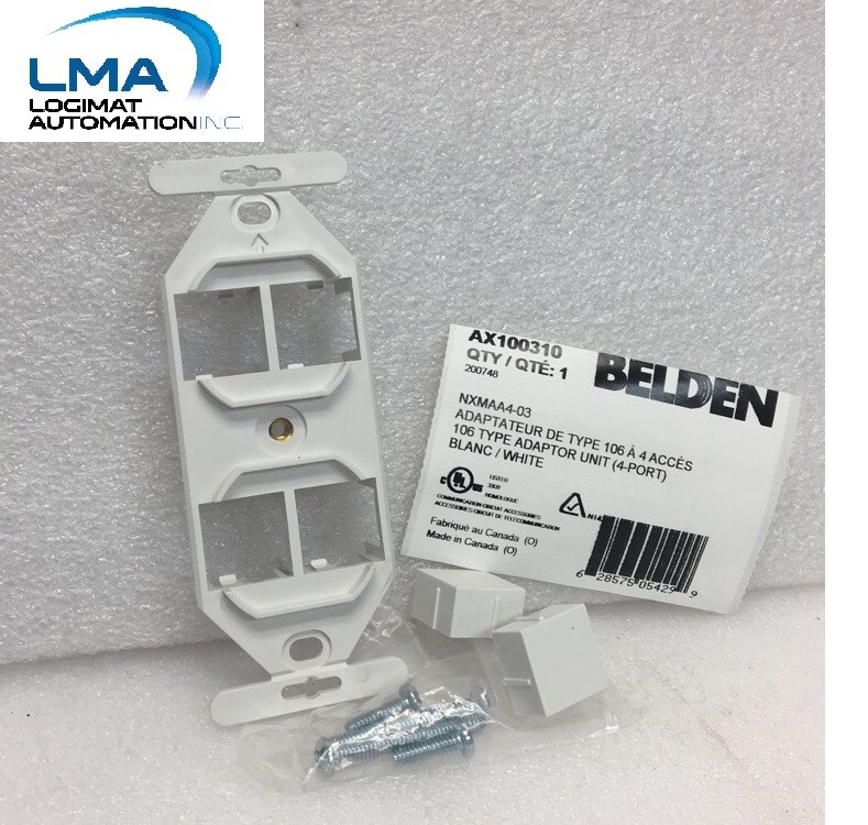 5 X BELDEN NORDX/CDT TYPE ADAPTER UNIT (4-PORT) WHITE AX100310 **NEW