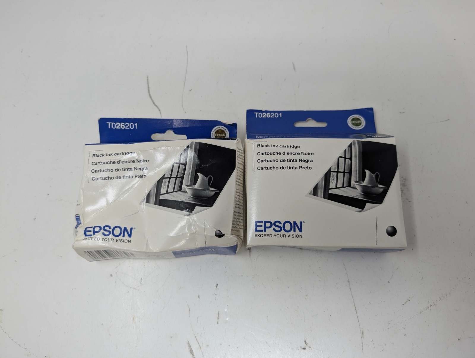 Set of 2 Epson T026-201 Black Ink Cartridge for Epson Stylus Photo 820 925 (D9)