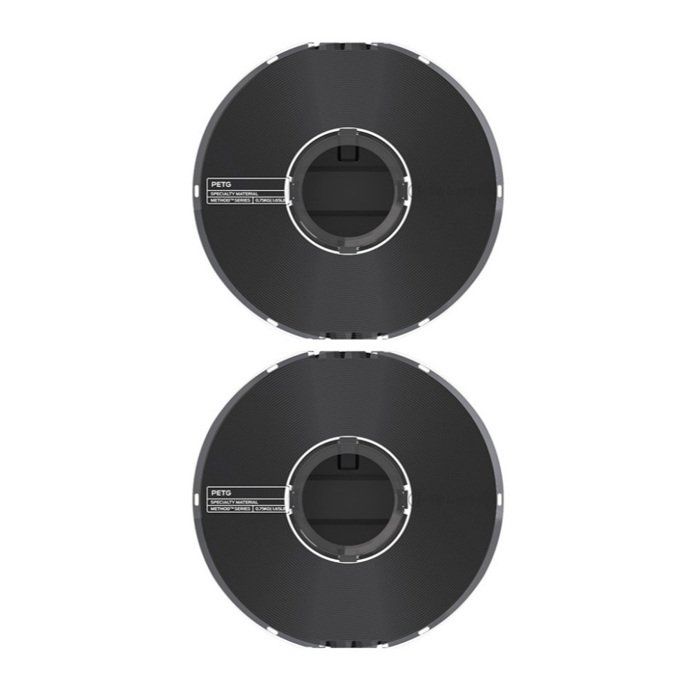 MakerBot PETG Specialty Filament Spool for Method 3D 1.65lb 2 Pack (Black)