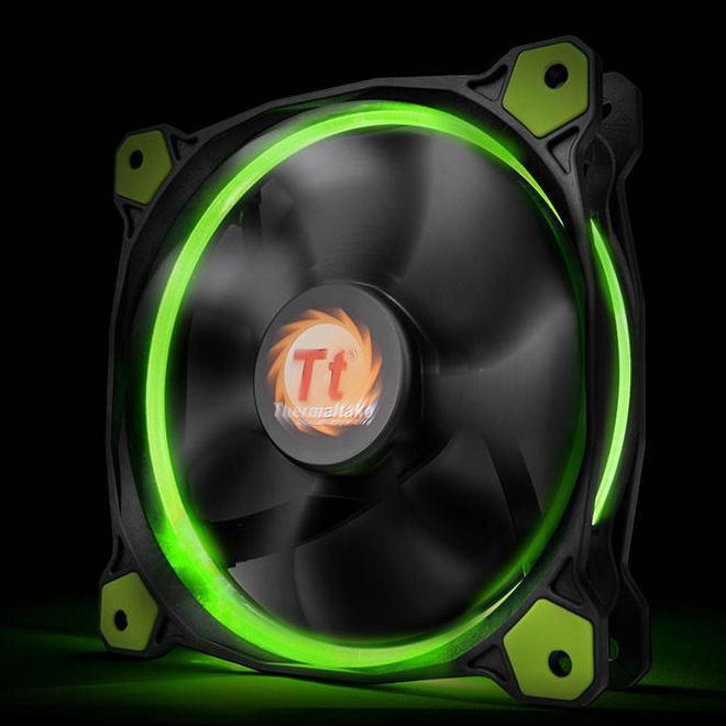 Thermaltake Riing 14 140mm x 25mm Green LED Radiator Fan (CL-F039-PL14GR-A)