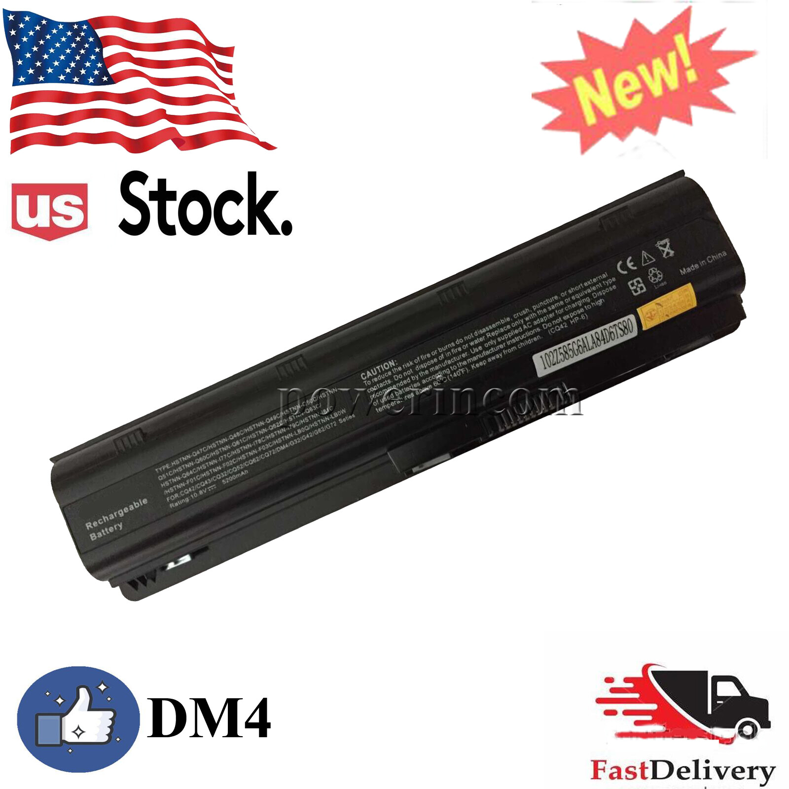 Replace With HP Spare Battery 593554-001 593553-001 586006-321 586006-361 G62