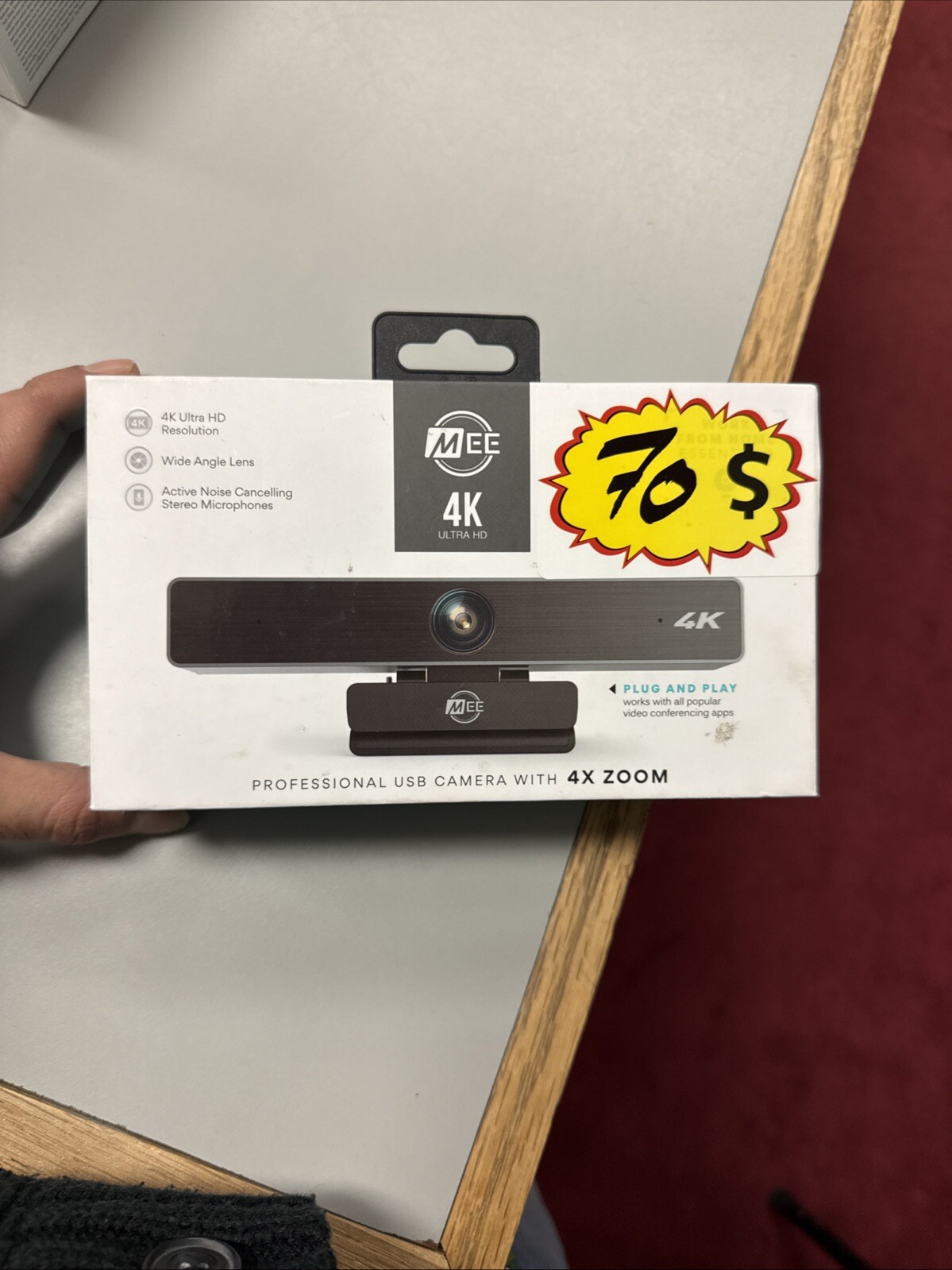 MEE audio C11Z 4K Ultra HD Webcam with ANC Microphones 4X Digital Zoom