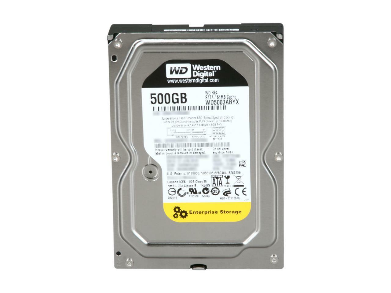 Western Digital WD RE4 WD5003ABYX 500GB 7.2KRPM 64MB Cache SATA 3.0Gb/s 3.5" HDD