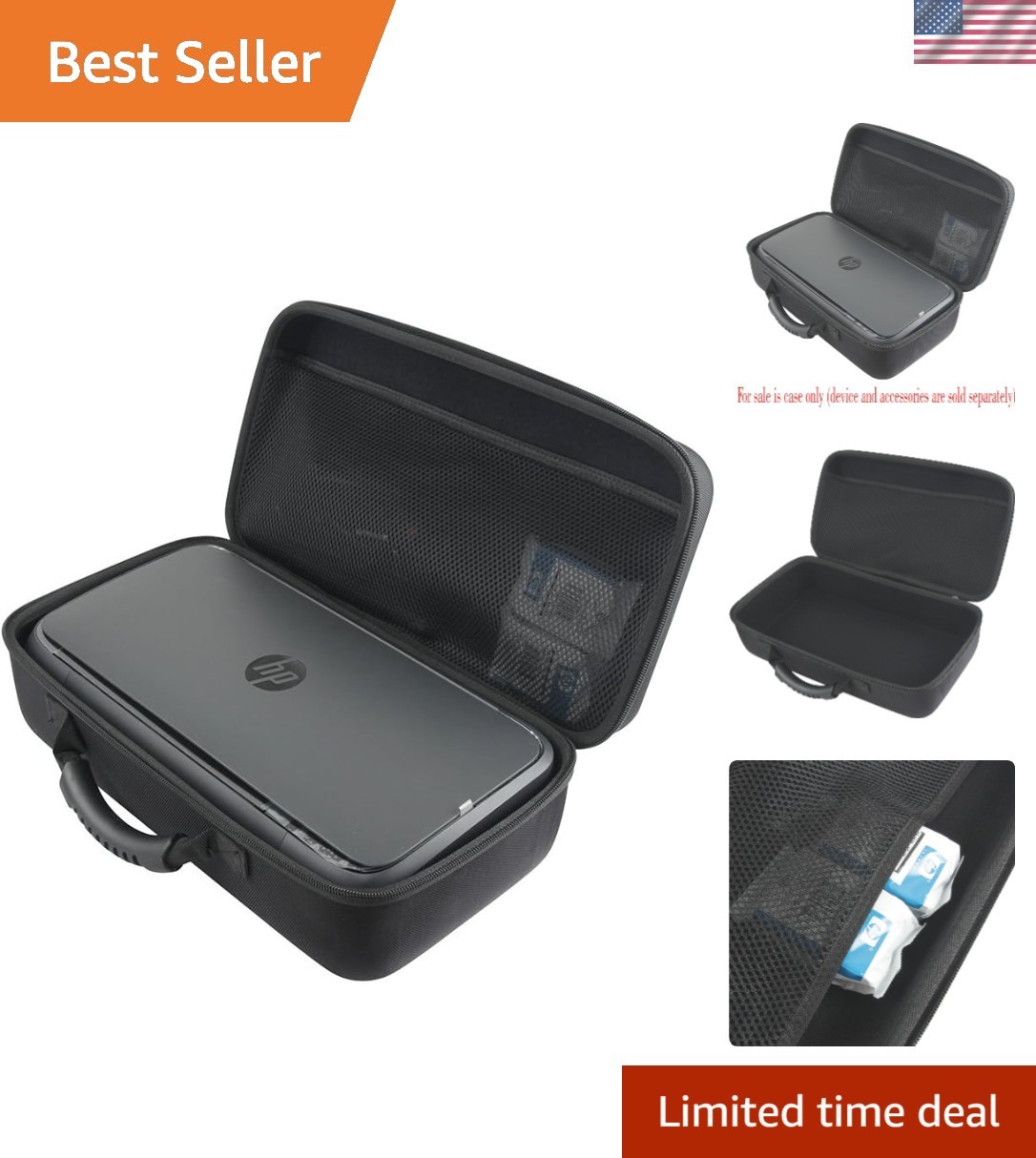 Hard Travel Case for HP Officejet 250 All-In-One Portable Printer | Protective