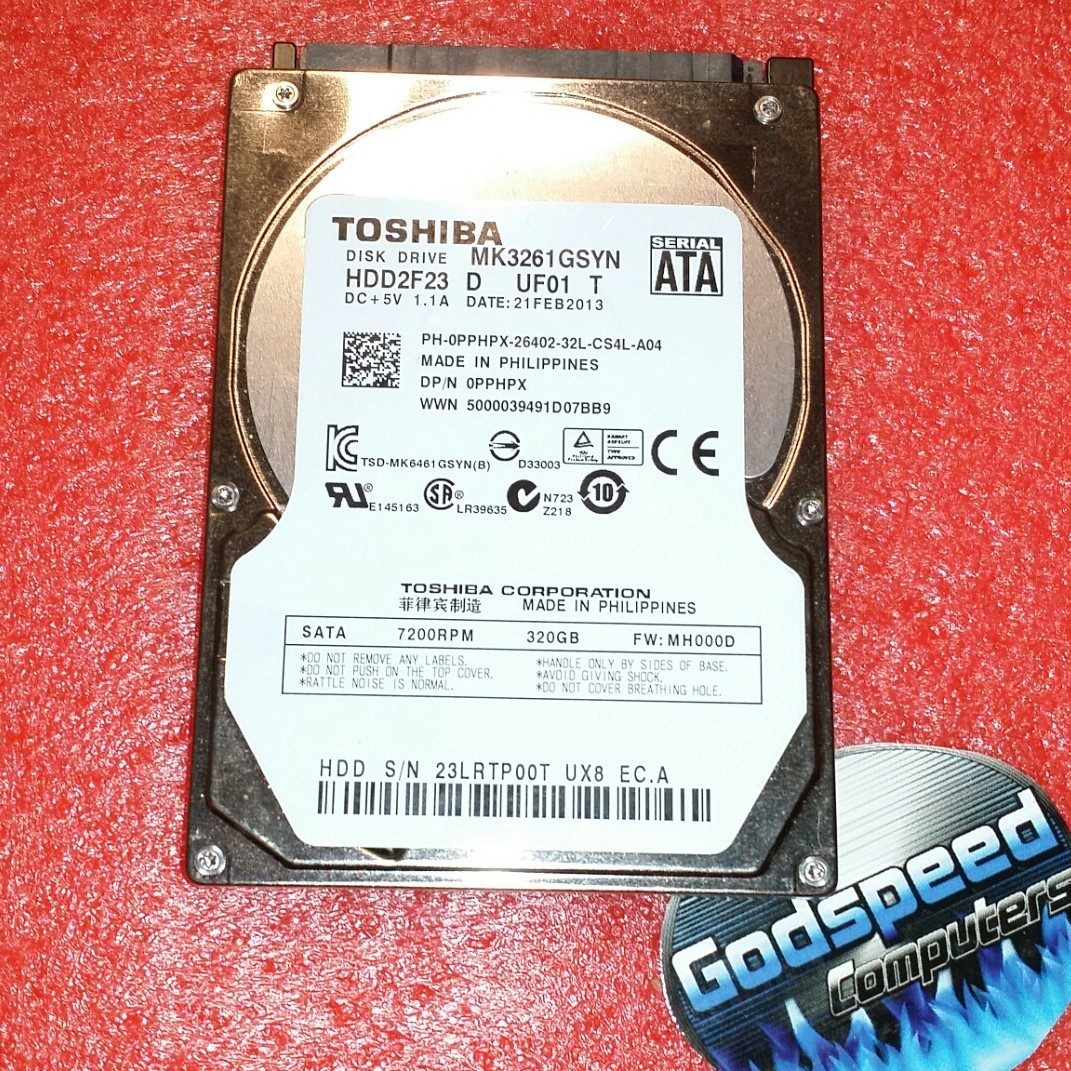 HP Compaq Presario CQ56-109WM - 320GB Hard Drive - Windows 7 Home Premium 64