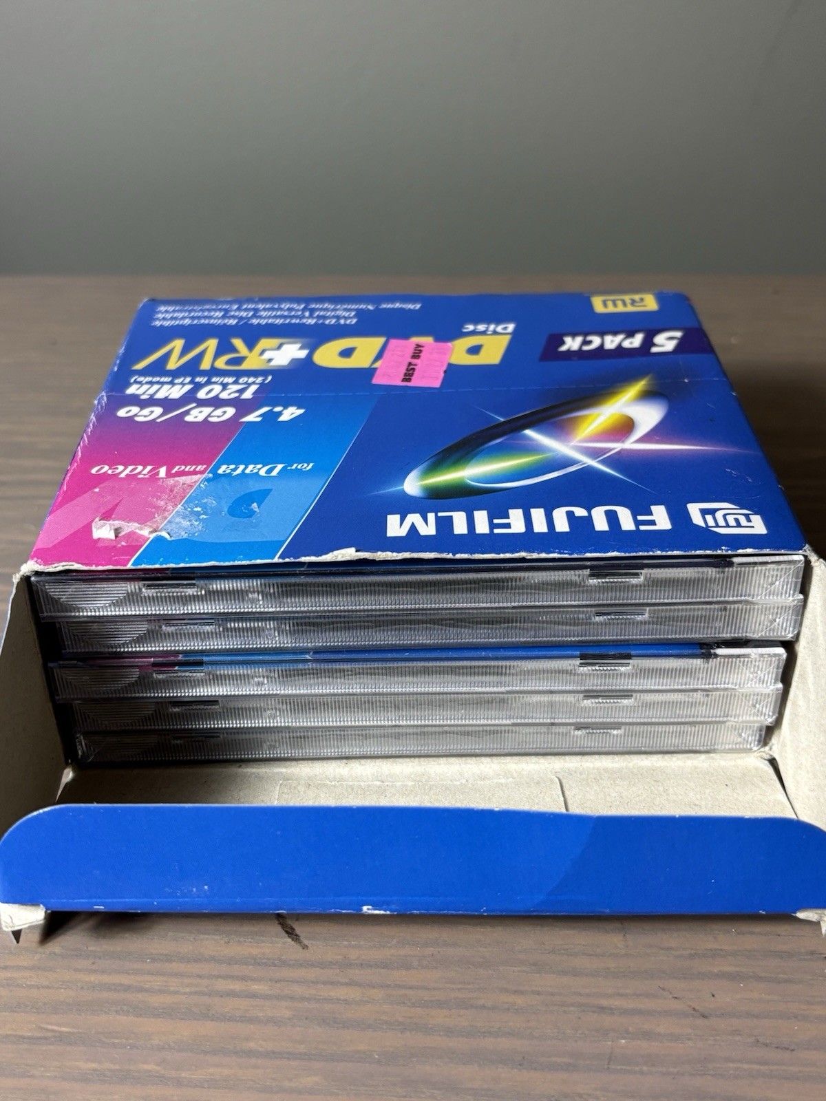 DVD-RW Fujifilm Discs  DVDs 120 Min 4.7GB Jewel Cases Brand New Pack Of 5