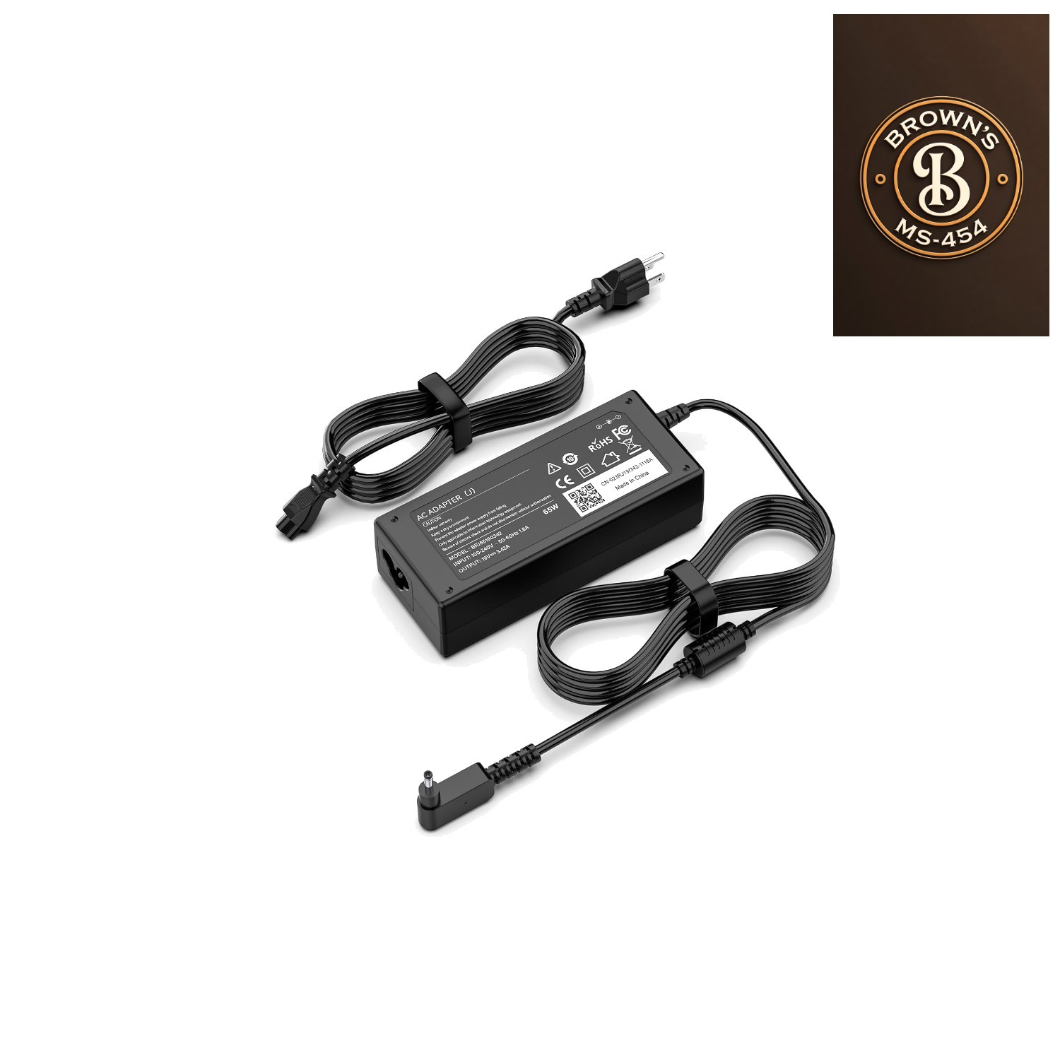 Reliable 65W Laptop Charger for Acer Chromebook 11-15 Series with Power Cable