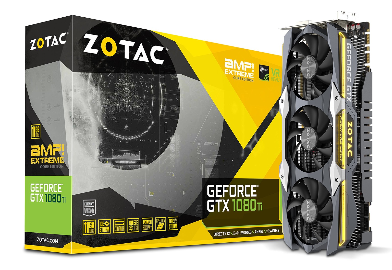ZOTAC 4918309 ZT-P10810F-10P GTX 1080 Ti AMP Extreme Core 11GB GDDR5X 352-bit