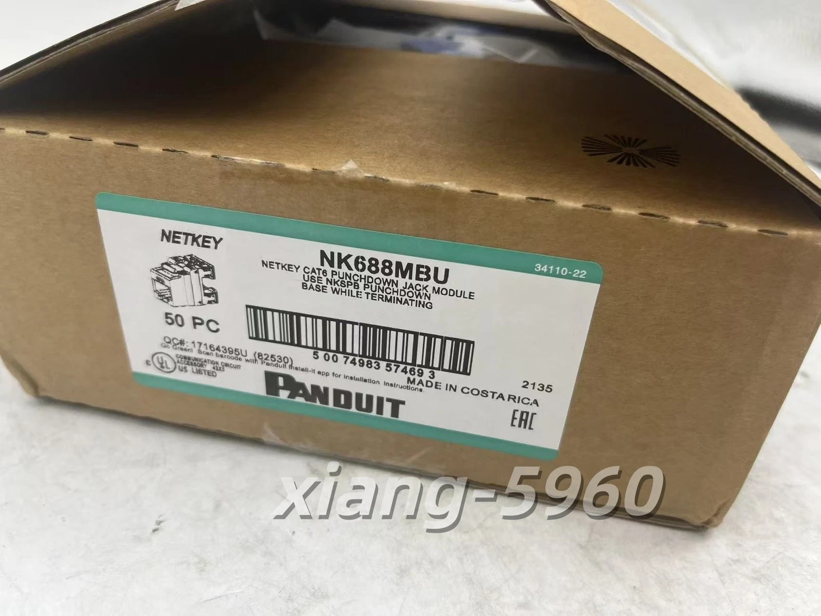New Panduit Giga TX Cat6 Keystone Jack  NK688MBU/NK688MBL/NK688MRD (PACK OF 50)