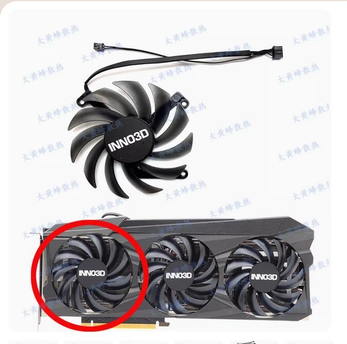 Graphics Card Fan CF-12915S For INNO3D RTX3080ti 3090 24GB GAMING X3 Ice Dragon