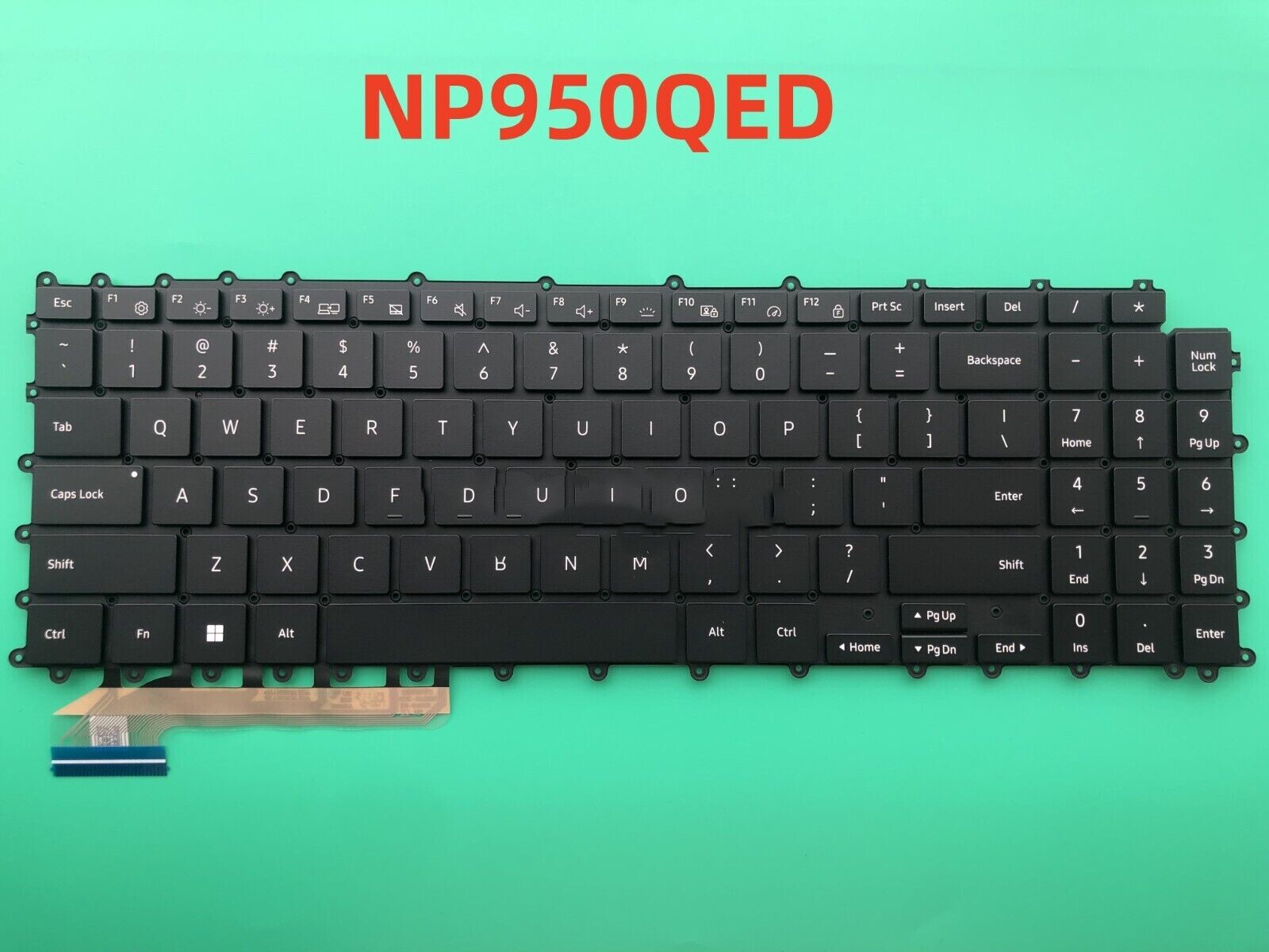 1PC Original for SAMSUNG GALAXY BOOK2 360 PRO NP950QED 950QED US KEYBOARD