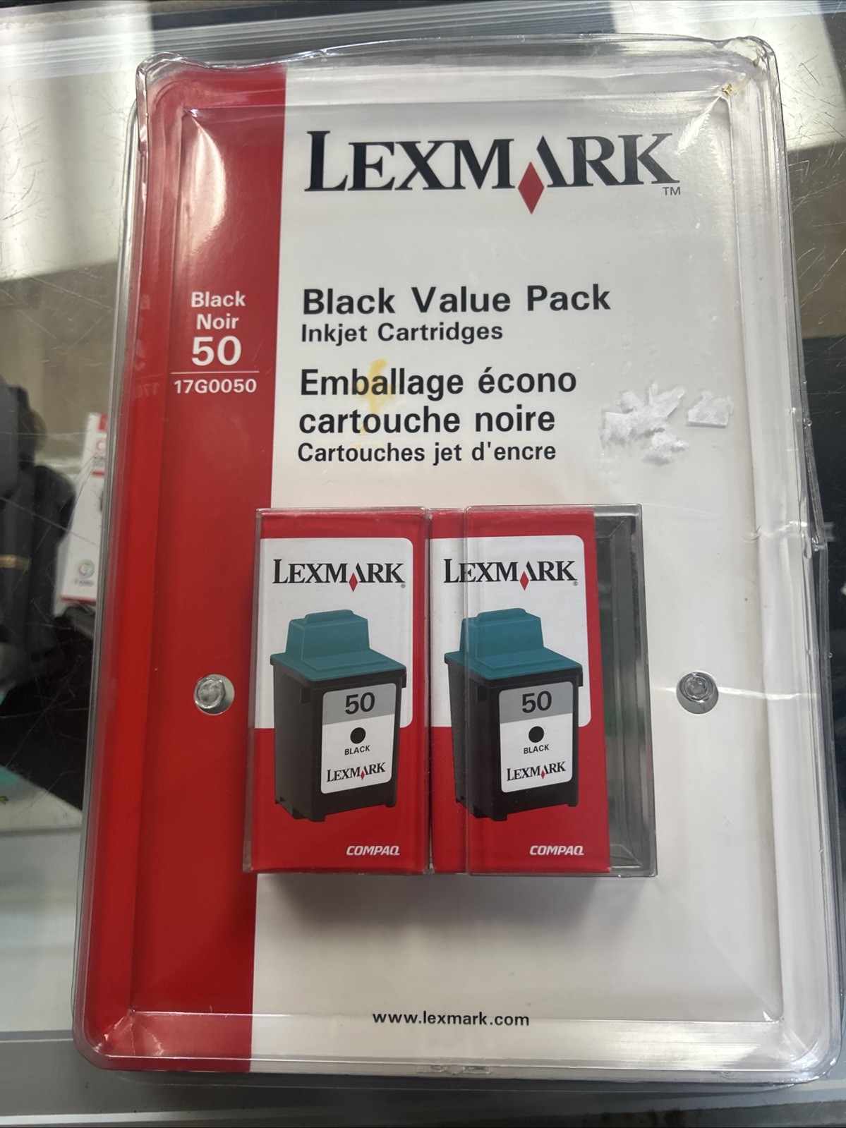 Lexmark 50 Black Ink Cartridges 17G0050 Twin Pack New Sealed