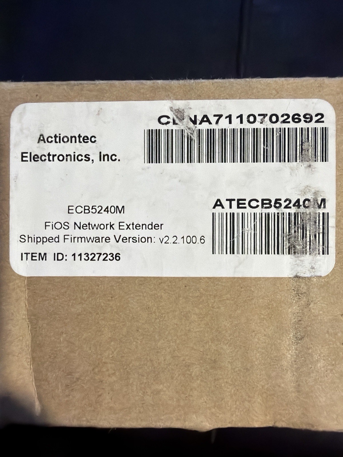 Verizon Actiontec ECB5240M FiOS Network Extender MoCA Adapter w/ Power Cable