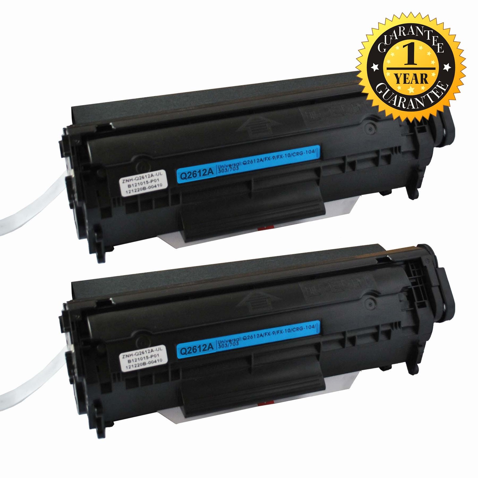 2x Q2612A 12A Black Toner Cartridge for HP LaserJet 1018 1020 1022 1012n