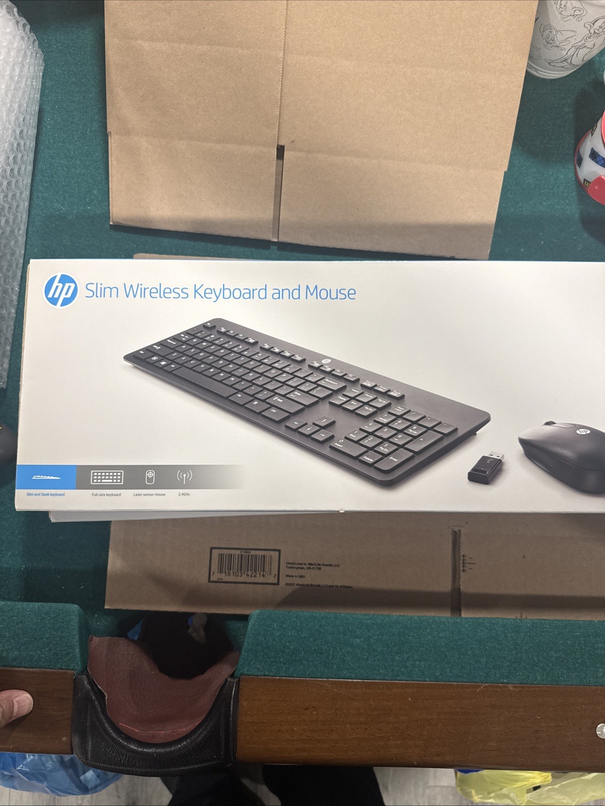 New HP Slim Wireless Keyboard and Mouse - T6L04AA#ABA