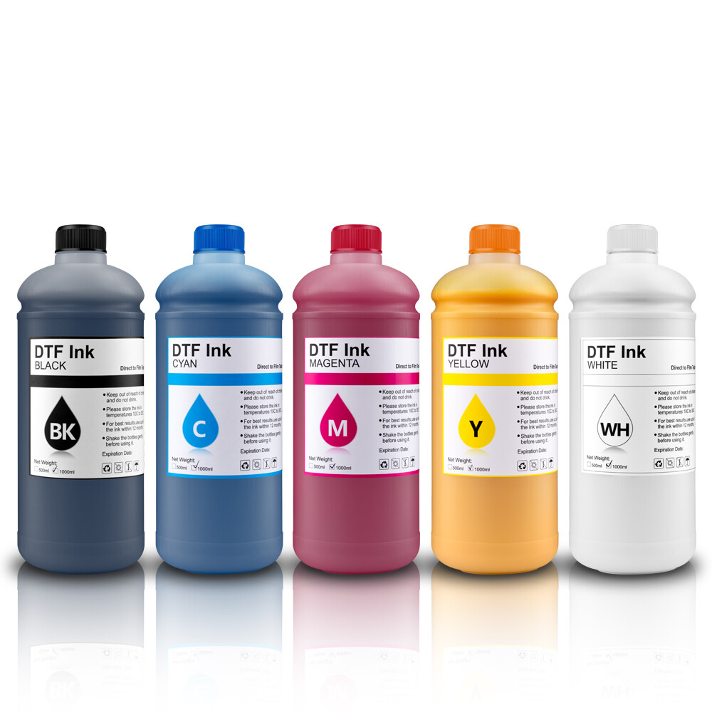 5*1000ML DTF Ink for Direct Printer Film Heat Transfer for Epson I3200 L800 L805