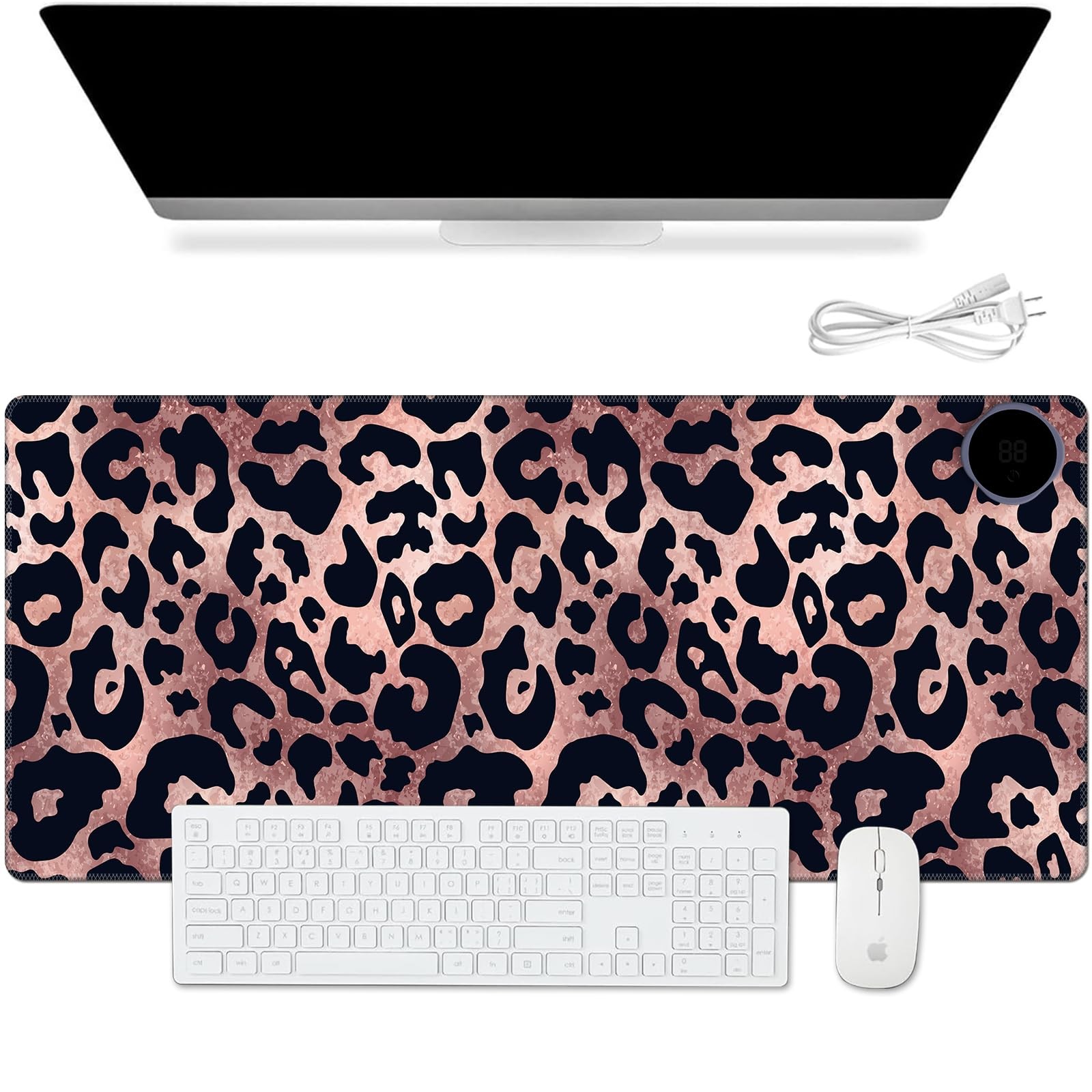 Warm Desk Pad, Warm Pad Gaming, Office Desk Mat,with 3 Levels Heated & 3 Hour...
