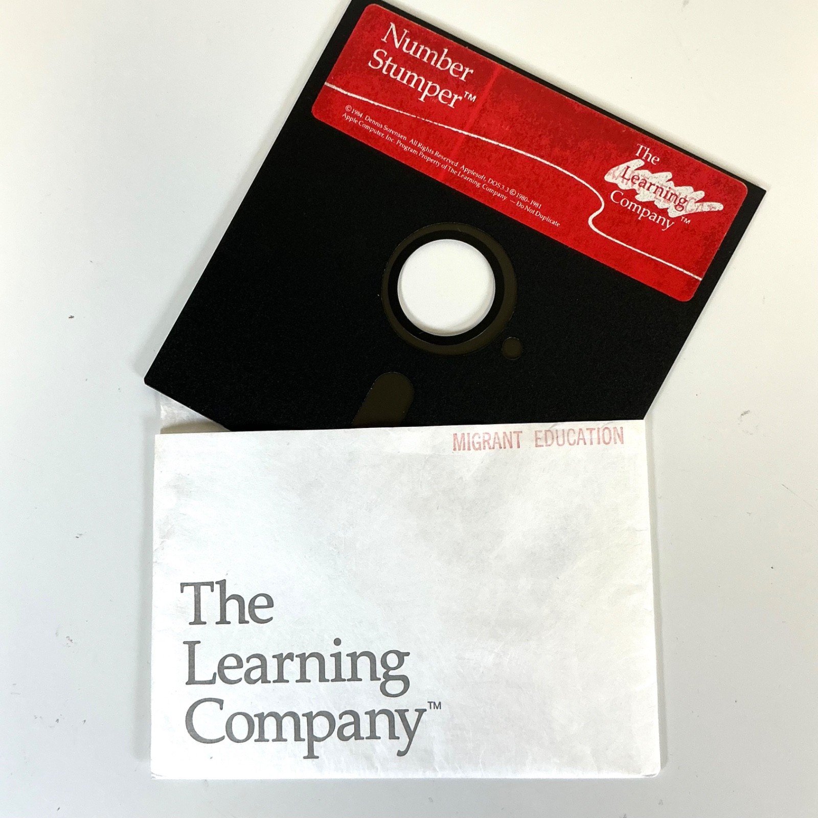 Apple II Number Stumper The Learning Company 5.25” Disk IIc Vintage