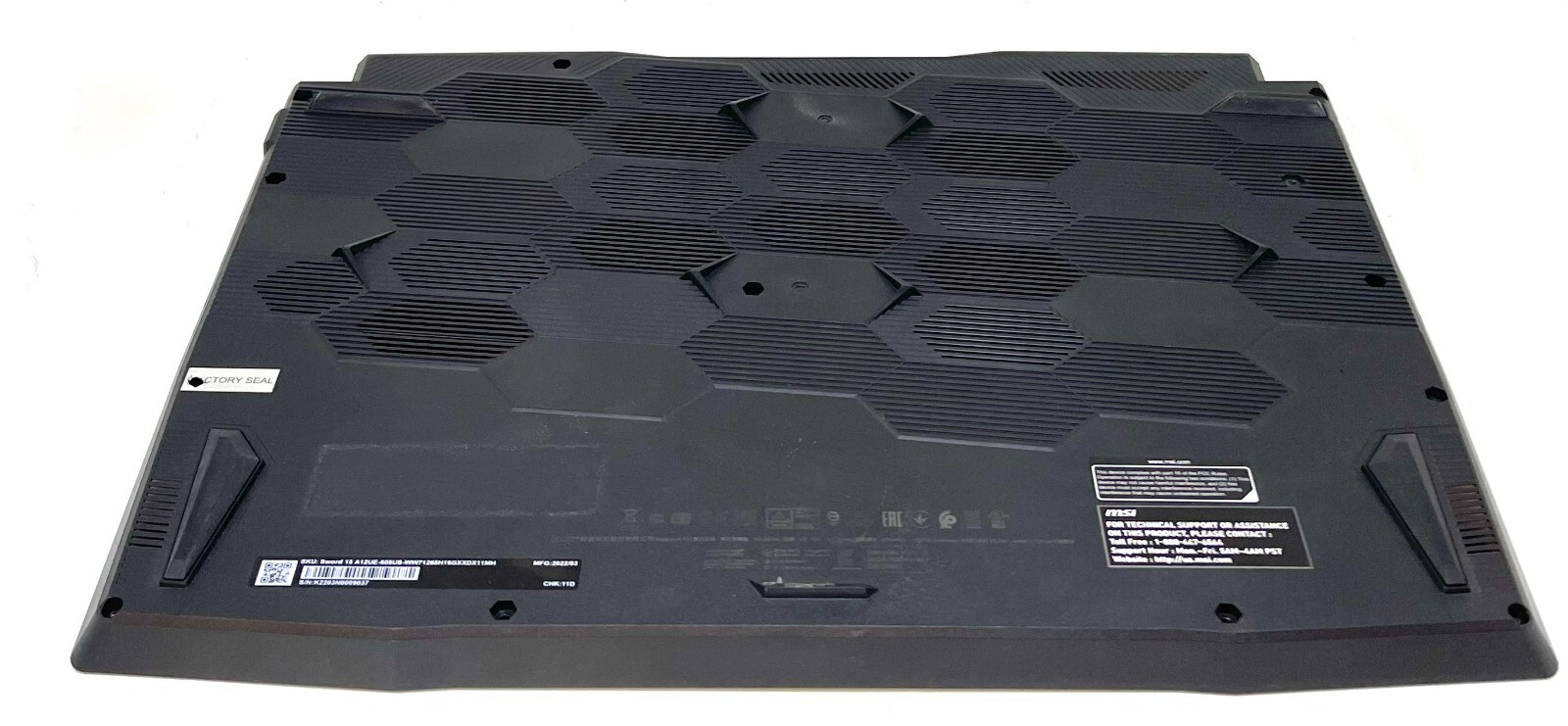 307-583D231-M77 MSI Sword 15 A12UE MS-1583 A12UC MS-1584 Bottom Case Base Cover