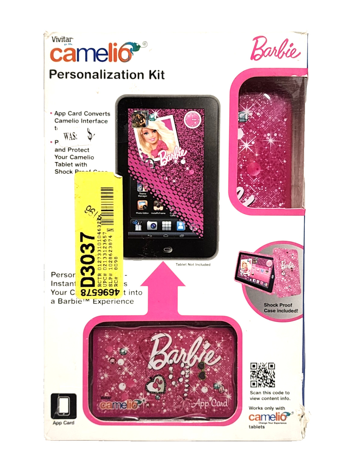 New Vivitar Camelio Barbie Personalization Kit App Card Tablet Shock Proof Case