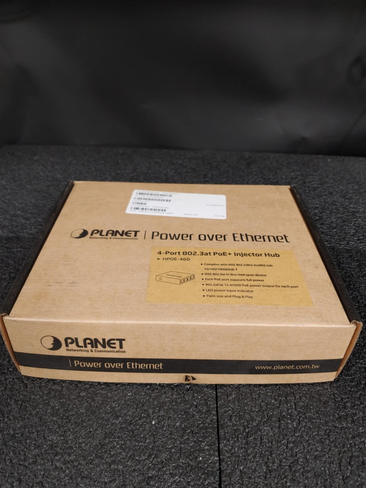 Planet P7004562432 1PHPOE-460 HPOE-460 4-Port 802.3at PoE+ Injector Hub