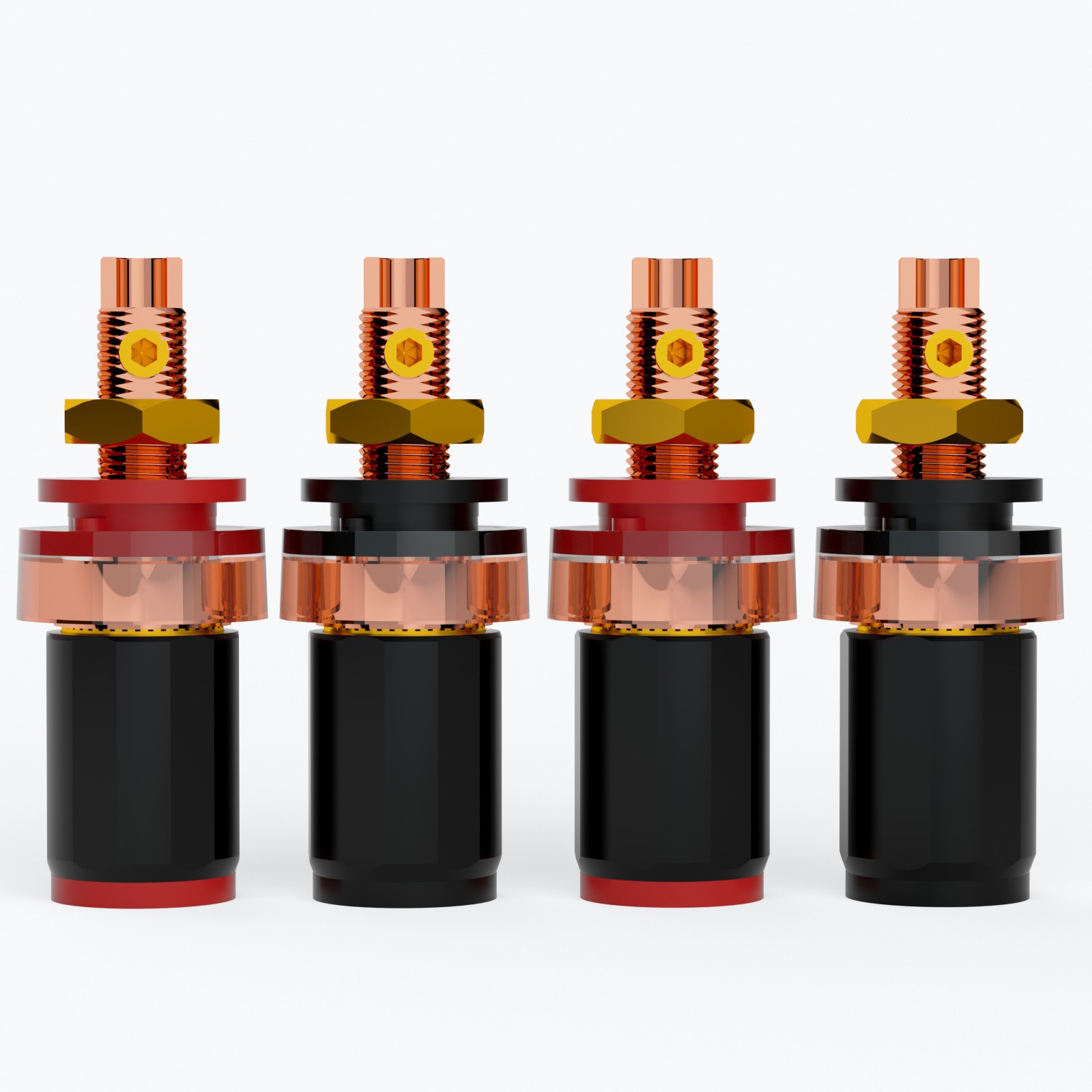 4Pcs Copper Plate Binding Post Brass Screw Solder Connector for Audio Enthusiast
