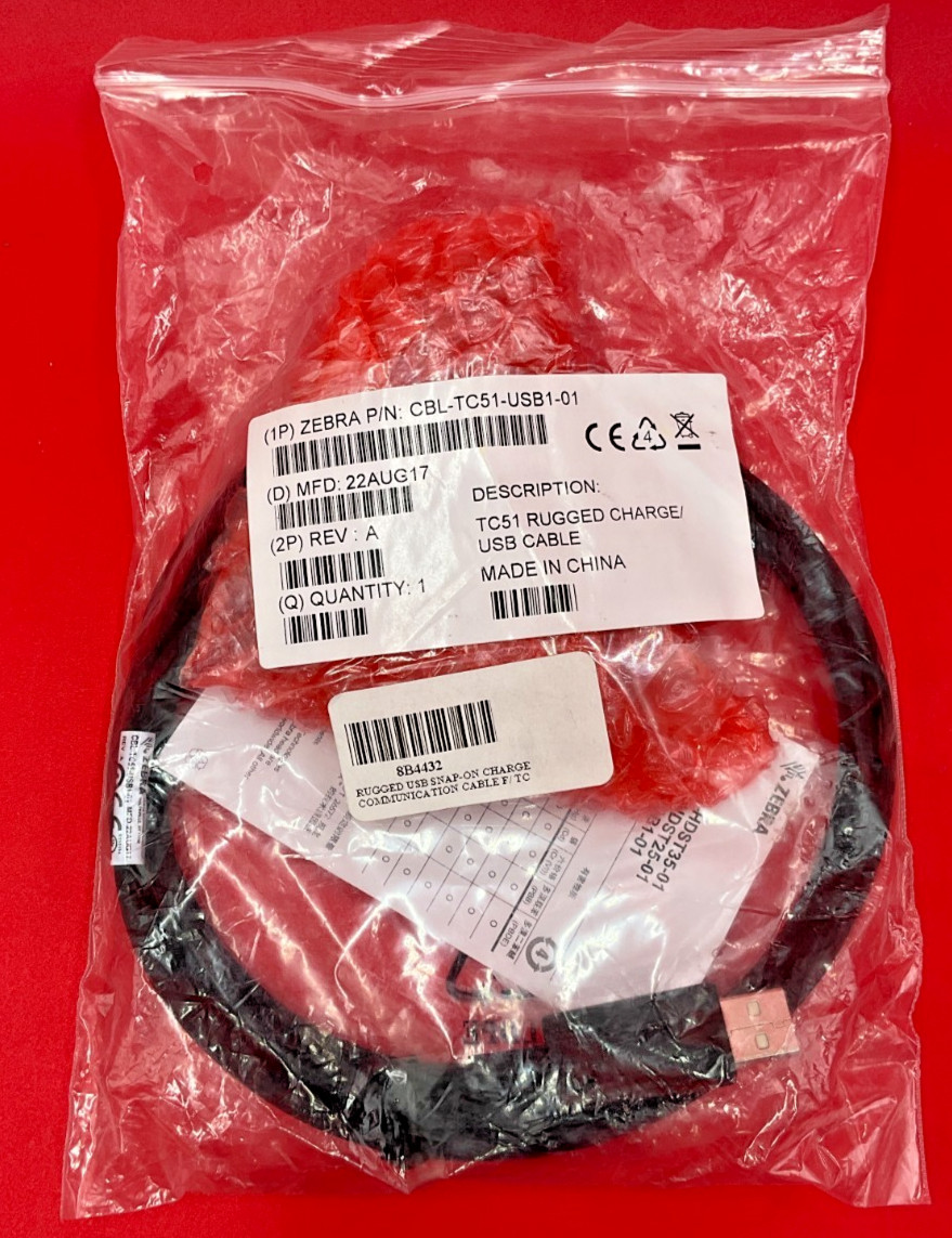 Zebra TC51 Rugged USB Charge Cable CBL-TC51-USB1-01 ✅ ❤️️ ✅ ❤️ BRAND NEW