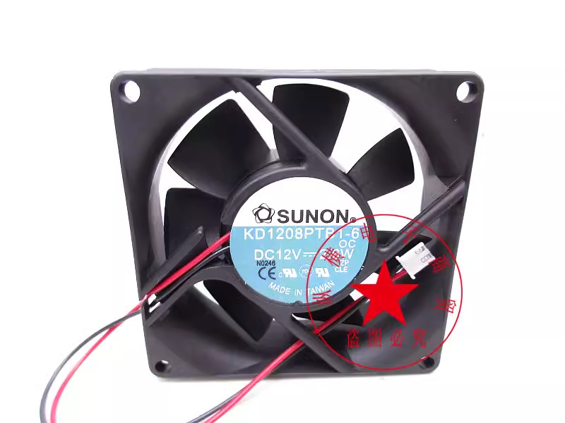 1PC SUNON KD1208PTB1-6 DC12V 2.6W 8CM 8025 2-wire cooling fan