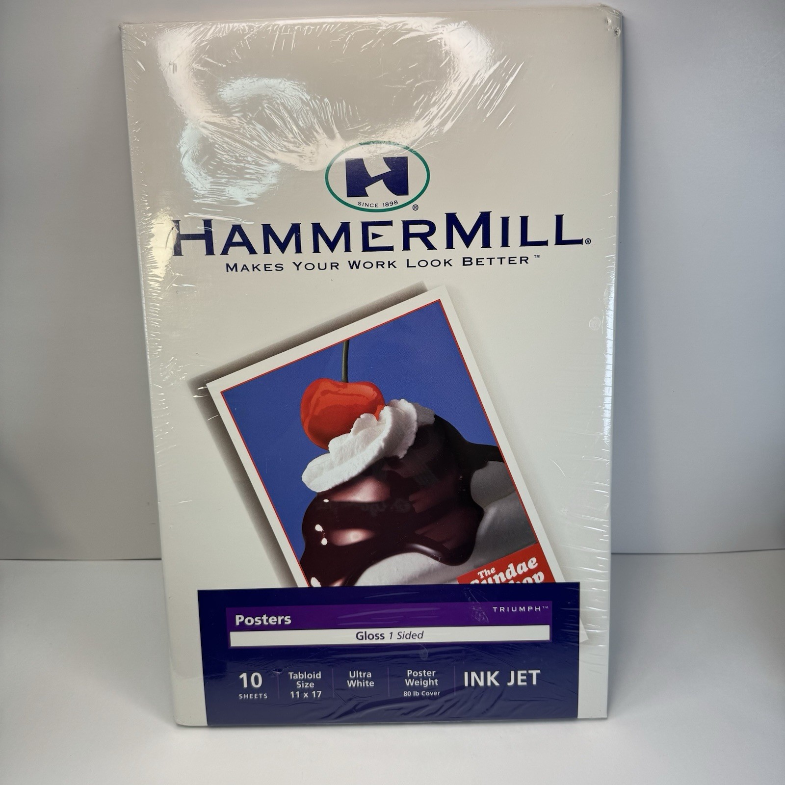 10 Pack Hammermill 1 Sided Gloss 80lb Ultra White Posters 11 x 17 Ink Jet Sealed