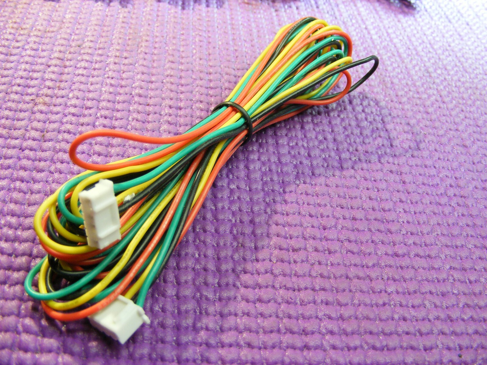 STEPPER MOTOR CABLE 1.5 MTR GRN BLK YEL RED 6 PIN1.5 4 PIN XH 2.54 SILICON x5