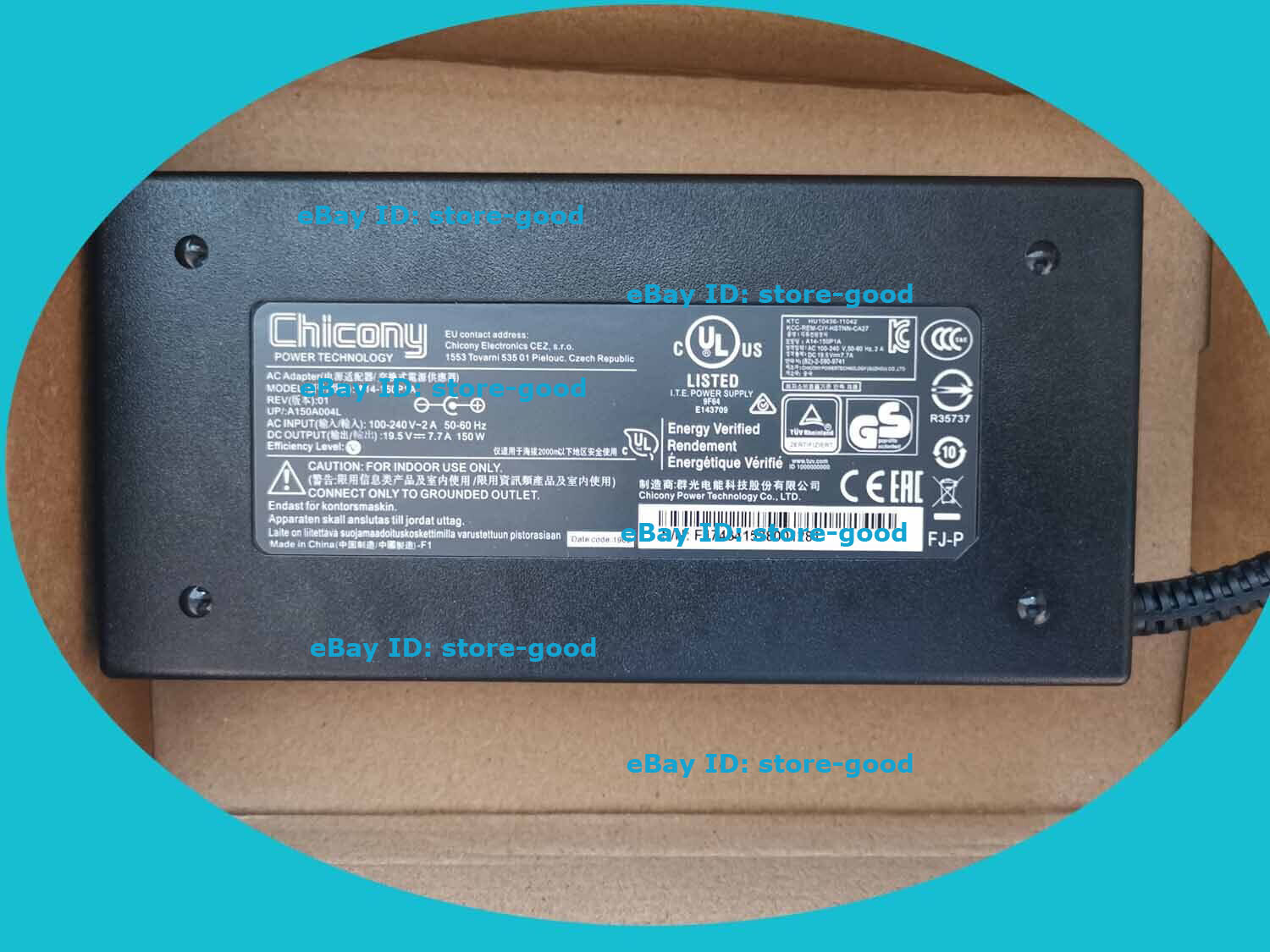 ORIGINAL 150W ADAPTER FIT CHICONY MSI GIGABYTE G5 GD LAPTOP POWER SUPPLY NEW