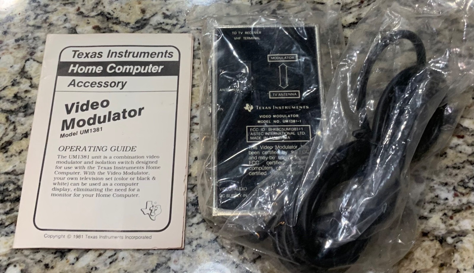 TI-99/4A TI99 Home Computer RF Video Modulator UM1381-1 CRT TV Gaming Switch New
