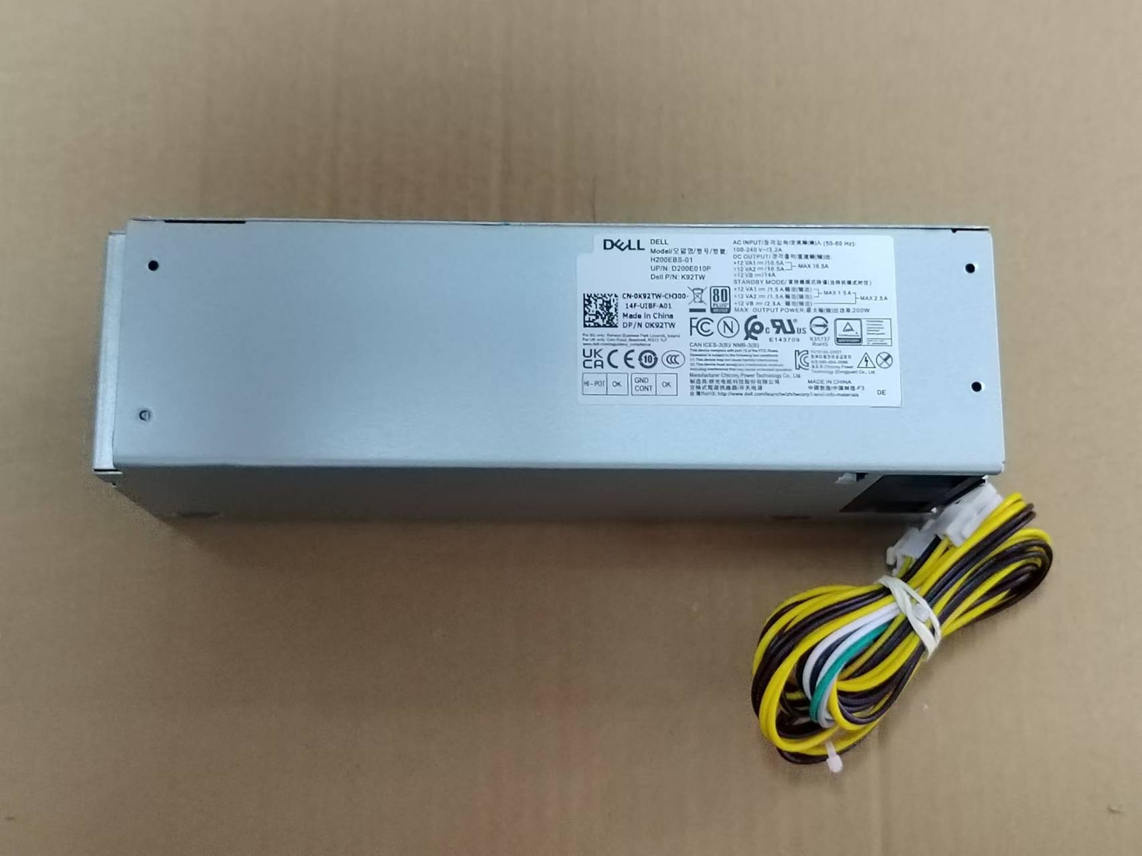 H200EBS-01 K92TW Power Supply 200W for Dell Optiplex 7090 5090 5080 7080 SFF