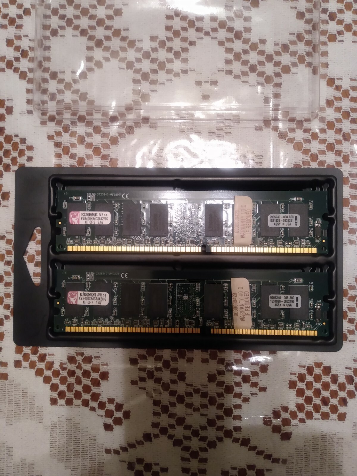 Authentic Kingston ValueRAM 1GB Kit (2×512MB) KVR400X64C3AK2/1G PC-3200 400MHz 