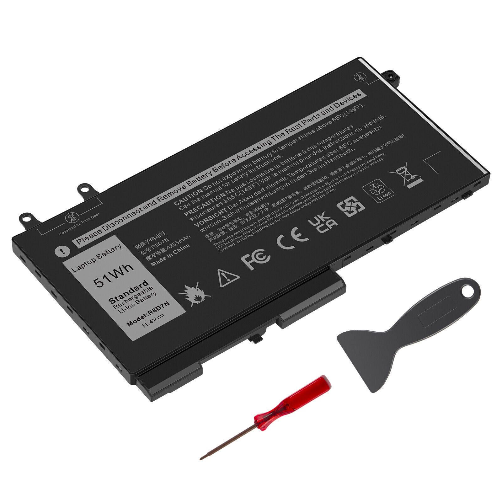 R8D7N Battery//Charger For Dell Precision 3540 3550 Latitude 5400 5500 5510 5410