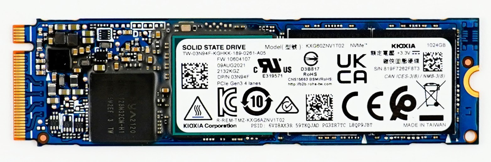Kioxia 1TB XG6 M.2 NVMe PCIe 3.0x4 3,180 MB/s SSD 2280 KXG60ZNV1T02 Dell 03N94F
