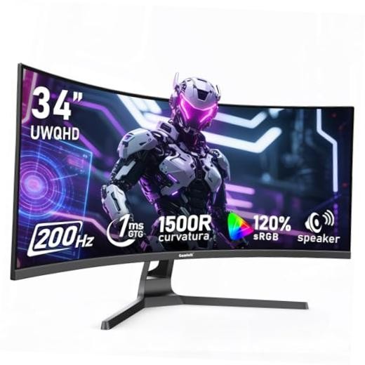 34 Inch Ultrawide Curved 200Hz Gaming Monitor,21:9 UWQHD 34 inch UWQDH 200Hz