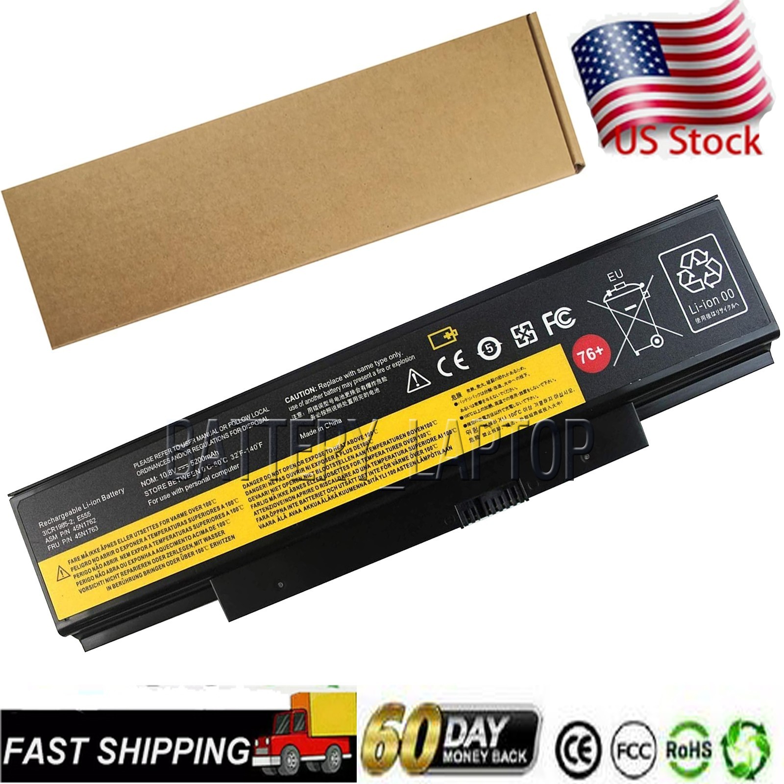 Battery for Lenovo ThinkPad E550 E550c E555 E560 45N15E9 45N1761 45NE560 45R6758