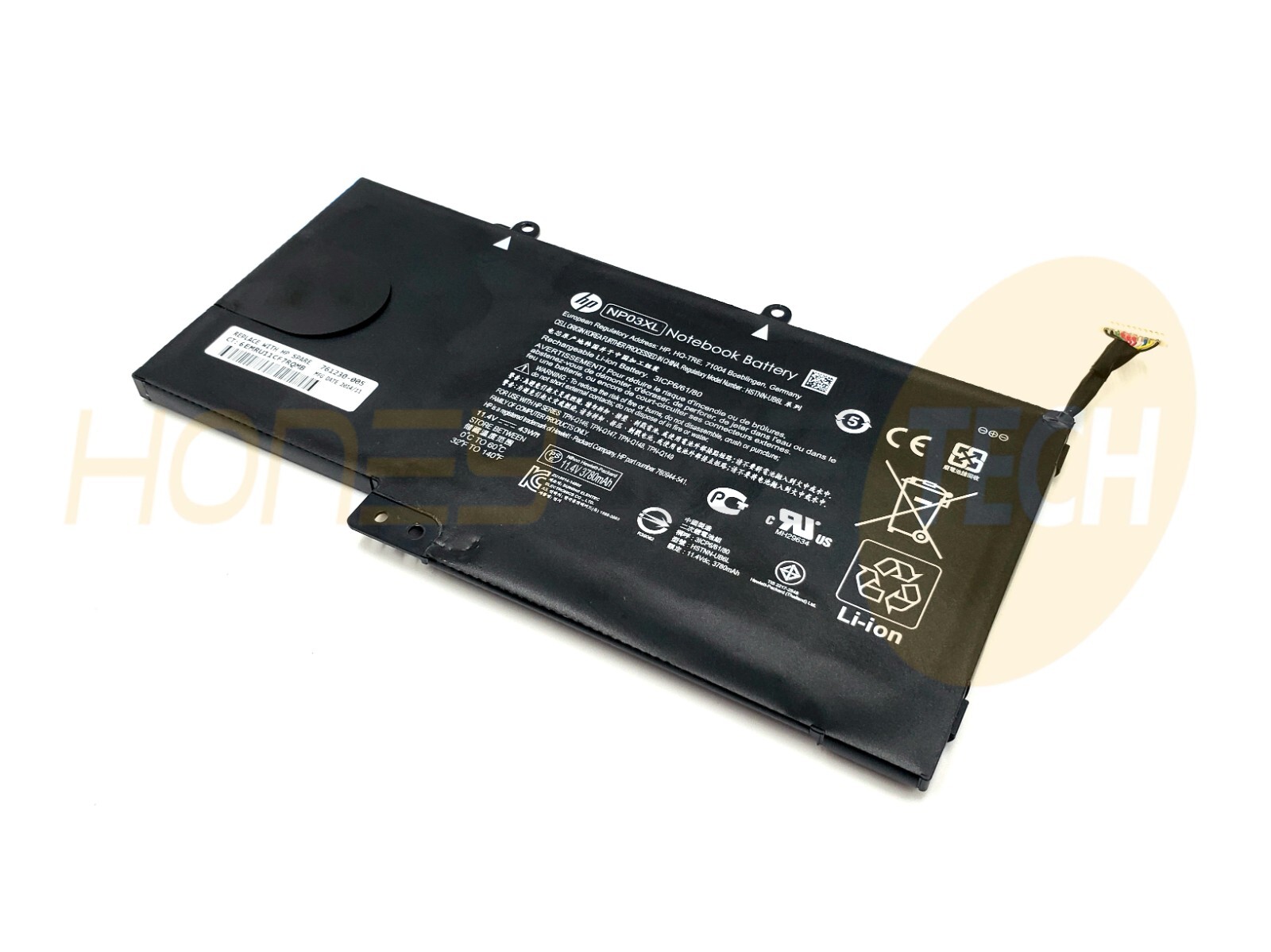 GENUINE HP ENVY 15-U011DX 15-U110DX 3CELL 43WHR BATTERY 761230-005	TESTED