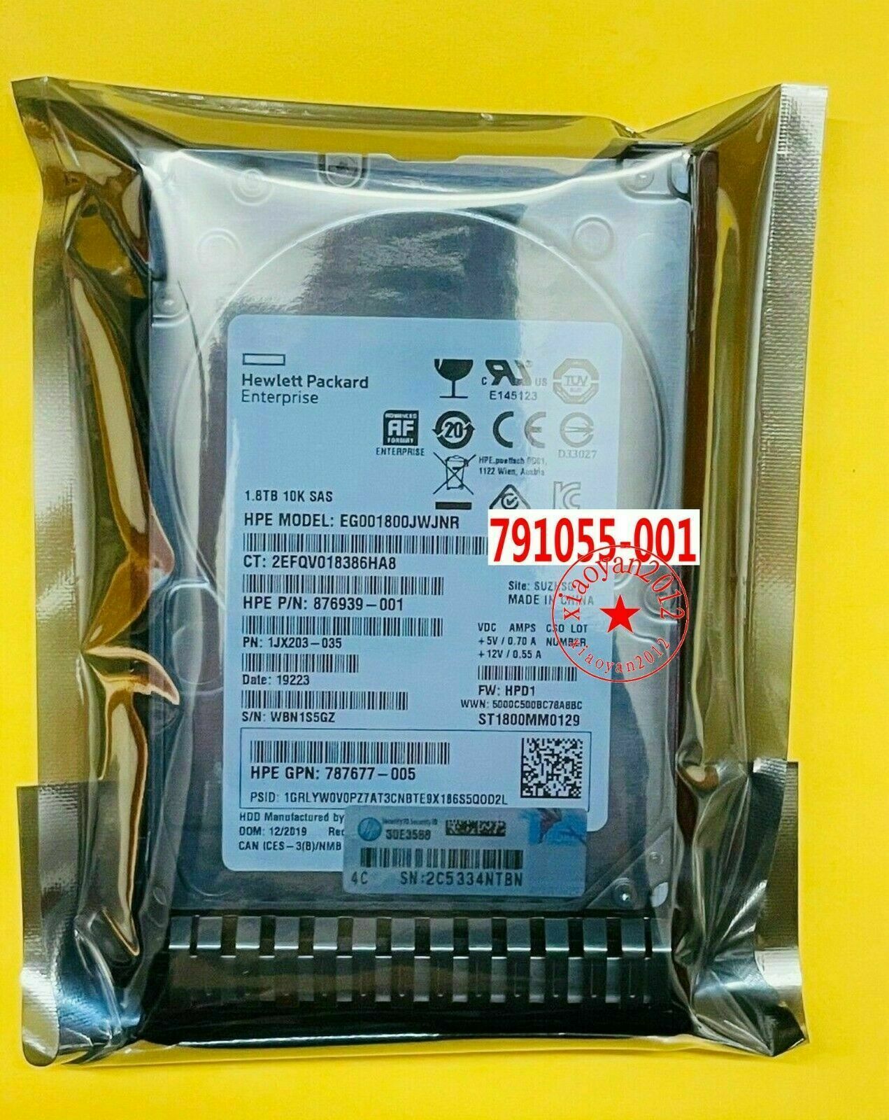 HPE 791034-B21 791055-001 768789-001 1.8T 10K 12G 2.5 SAS for G8/G9